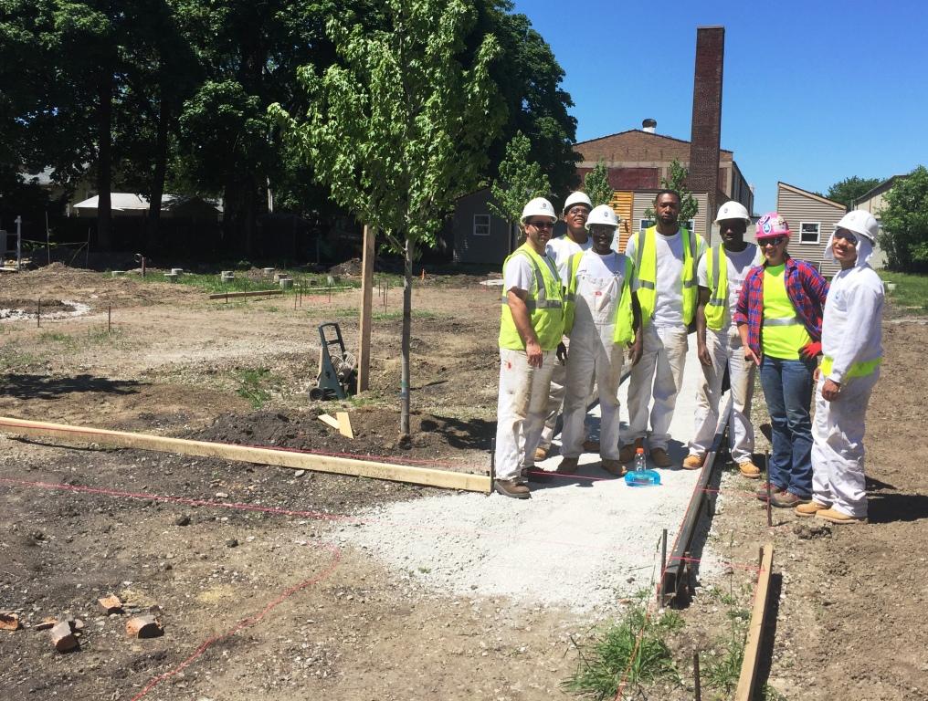 Cement Masonry Students at Work